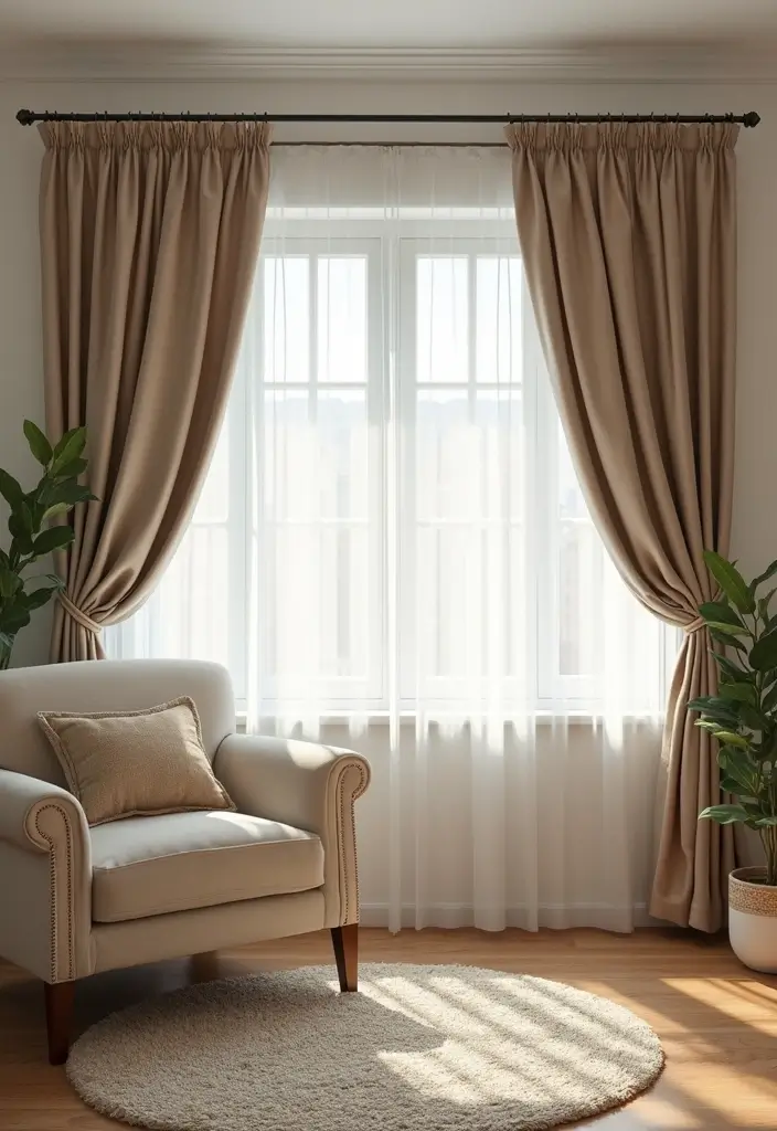 29 Small Window Curtain Ideas Living Room That Add Light and Style - 22. Simple Curtain Tiebacks