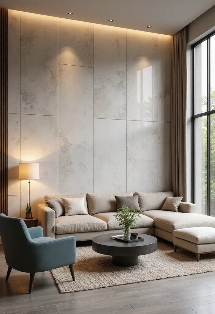 29 Tile Wall Living Room Ideas That Add Texture and Interest - 5. Textured 3D Tiles for Depth