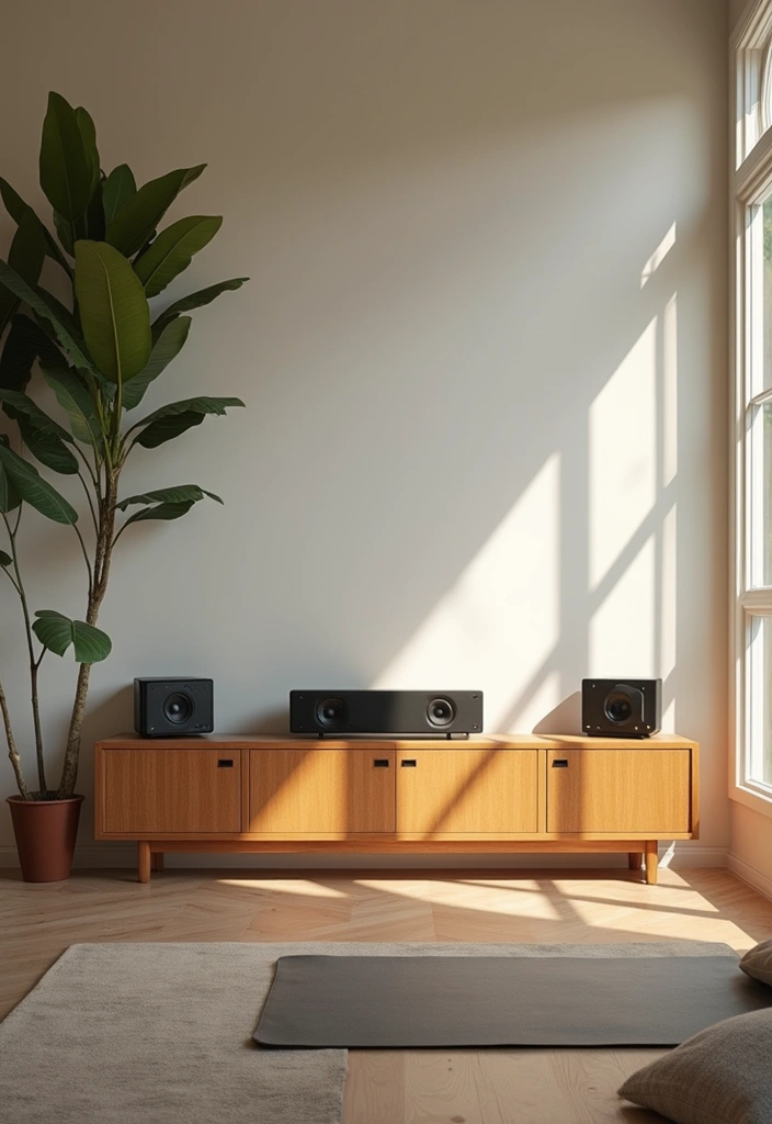 29 Yoga Living Room Ideas That Feel Serene and Peaceful - 12. Integrating Technology Wisely