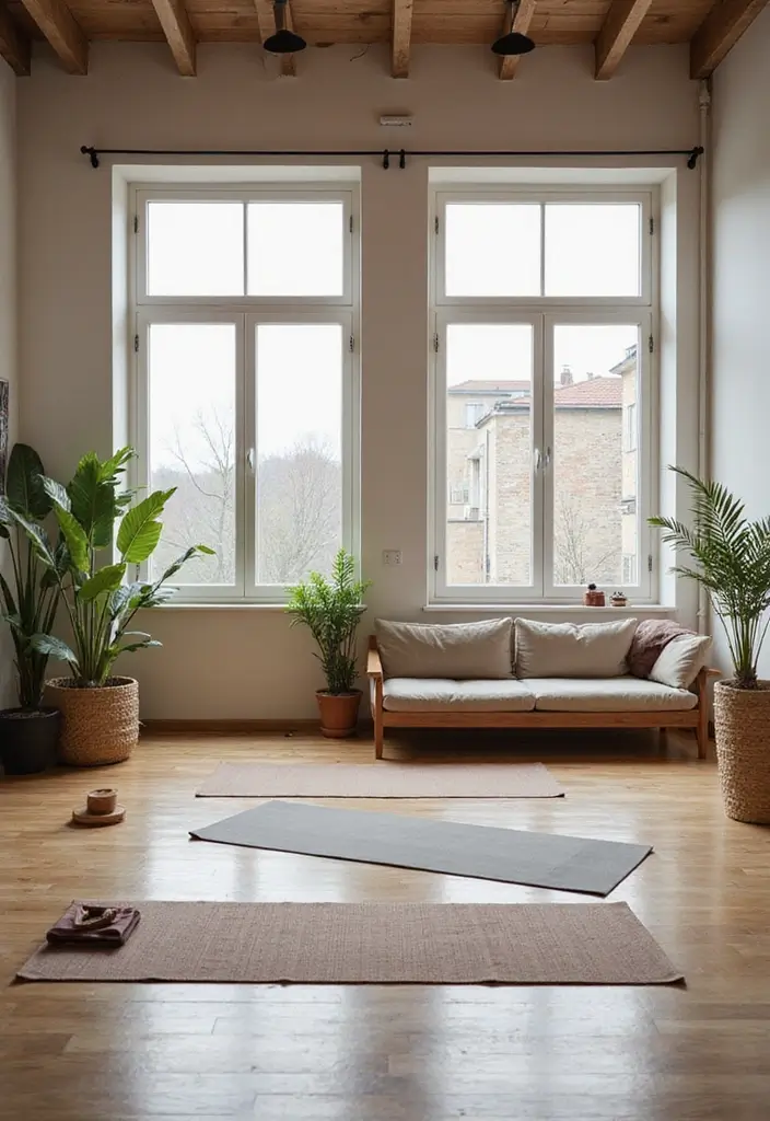 29 Yoga Living Room Ideas That Feel Serene and Peaceful - 15. Open Space Layout