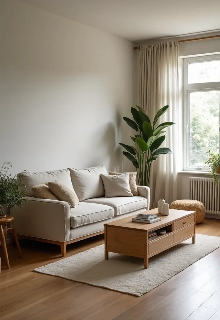 29 Yoga Living Room Ideas That Feel Serene and Peaceful - 7. Multi-Functional Furniture