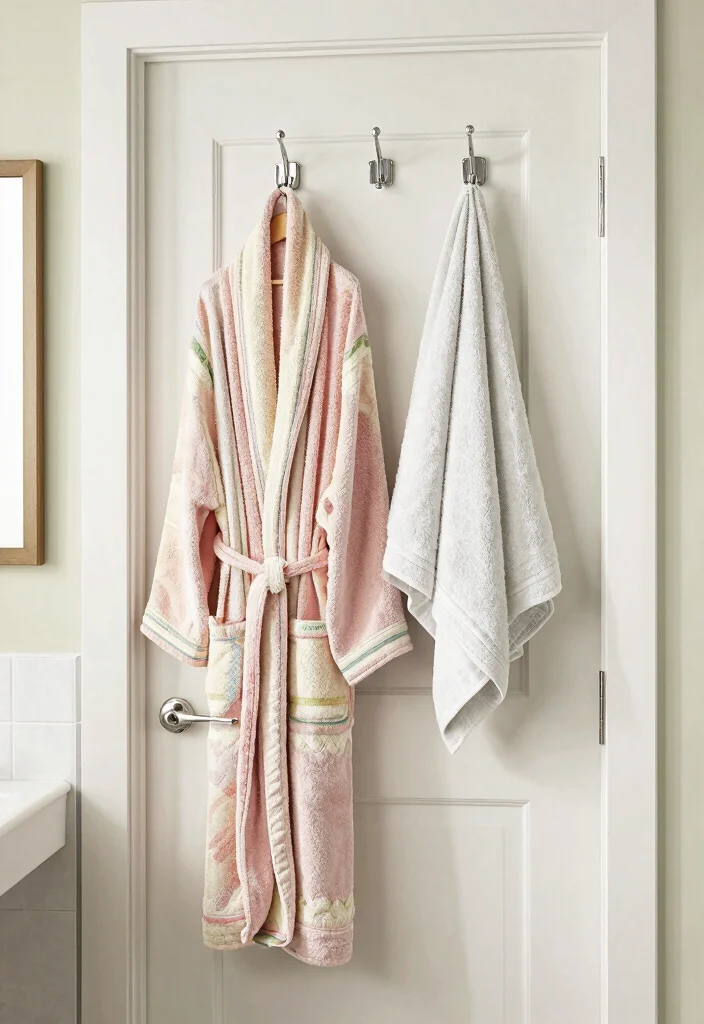 14 Bathroom Clothes Hanging Ideas For Easy Organization - 5. Over-the-Door Hooks 1
