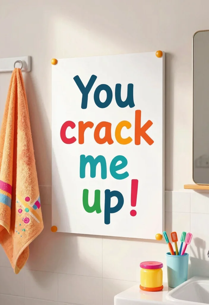 14 Bathroom Sign Ideas For Fun Personality - 14. Clever Wordplay: Fun Puns 1