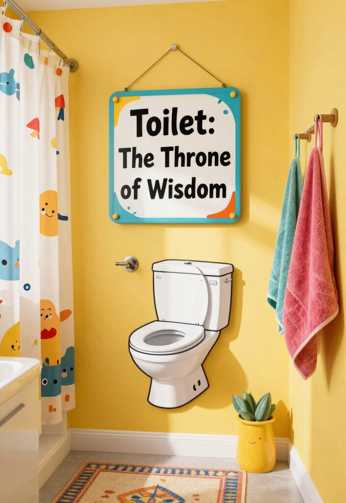 14 Bathroom Sign Ideas For Fun Personality - 2. Humor is Key: Funny Quotes 1