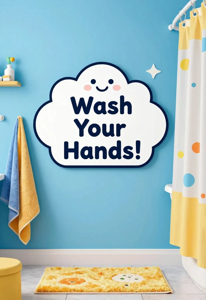 14 Bathroom Sign Ideas For Fun Personality - 6. Novelty Shapes: Fun Sign Designs 1