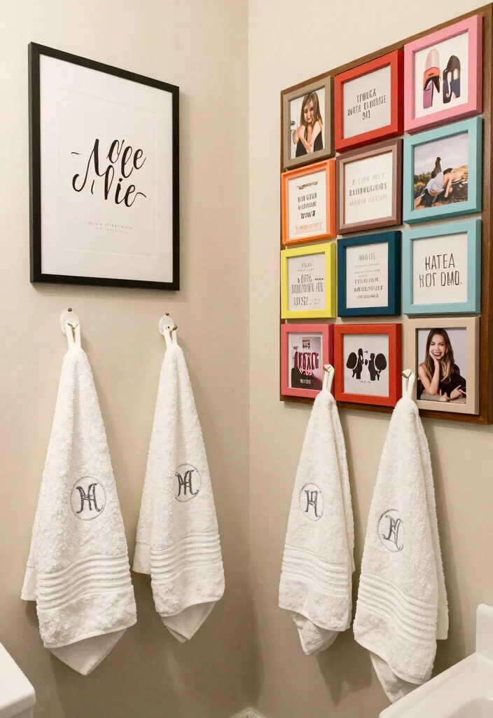 14 Girly Bathroom Decor Ideas With Cute Charm - 14. Personalized Decor 1