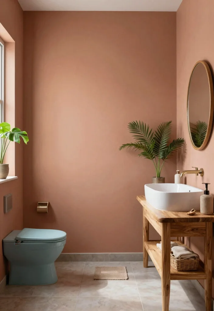 14 Hippie Bathroom Ideas With Free Spirit Style - 8. Earthy Color Palette 1