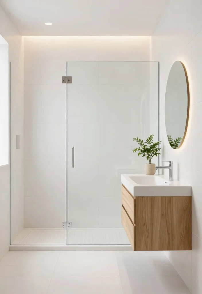 14 Small Bathroom Layout Ideas With Shower Only - 1. Luxurious Minimalism 1