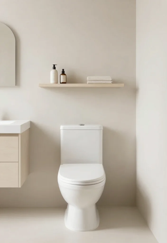 14 Small Bathroom Layout Ideas With Shower Only - 13. Floating Features 1