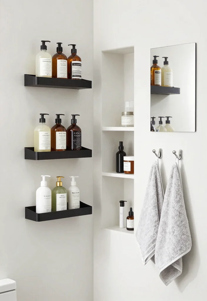 14 Small Bathroom Layout Ideas With Shower Only - 5. Smart Storage Solutions 1