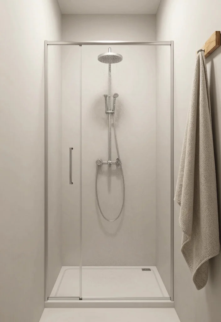 14 Small Bathroom Layout Ideas With Shower Only - 8. Scandinavian Simplicity 1