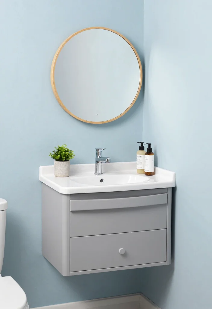 14 Small Bathroom Vanity Ideas For Smart Storage - 2. Corner Vanity for Maximized Space 1