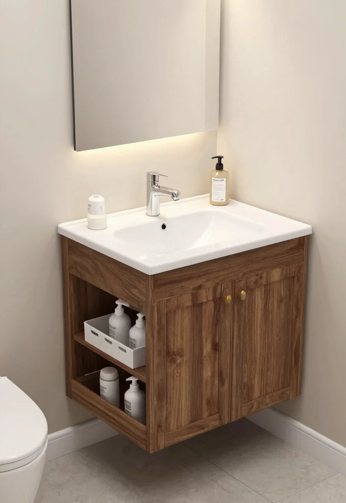 14 Small Bathroom Vanity Ideas For Smart Storage - 8. Vanity with Under-Sink Storage 1