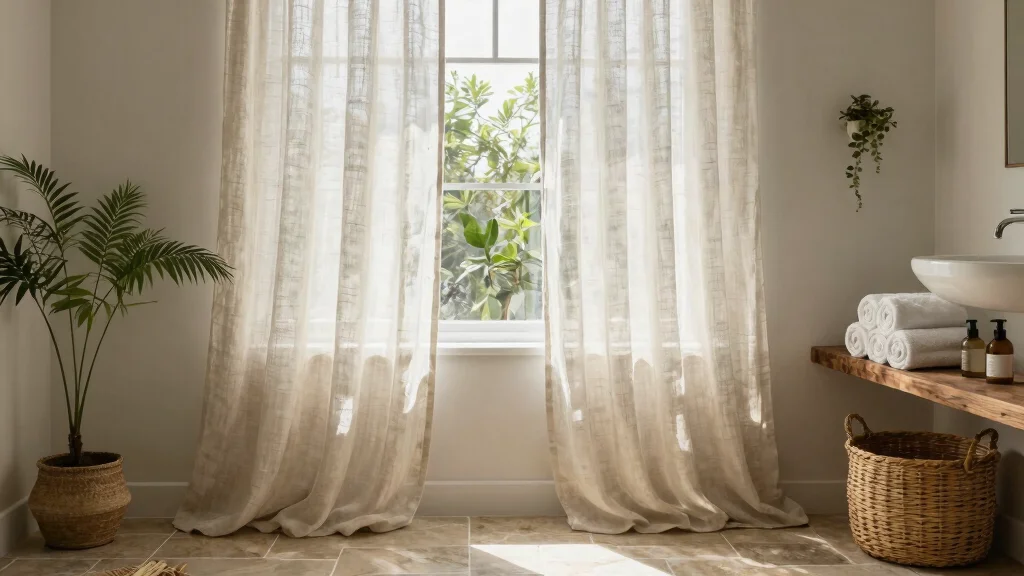 14 Small Bathroom Window Curtain Ideas For Privacy And Light