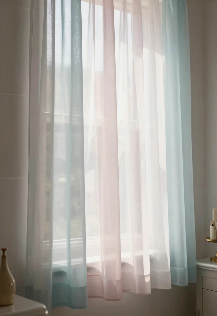 14 Small Bathroom Window Curtain Ideas For Privacy And Light - 14. Eco-Friendly Tulle Curtains 1