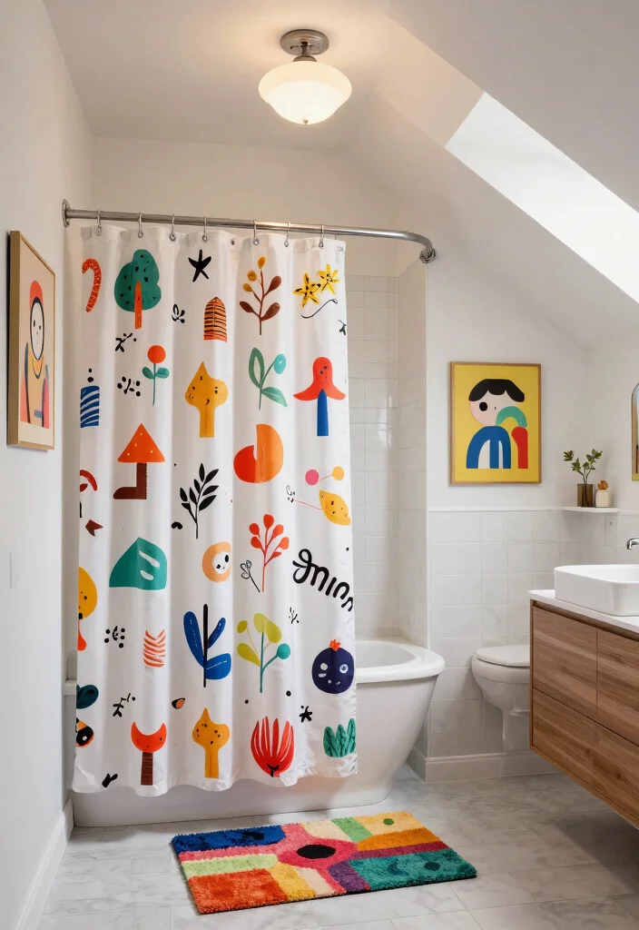 15 Attic Bathroom Ideas For Slanted Ceilings - 14. Whimsical Elements 1