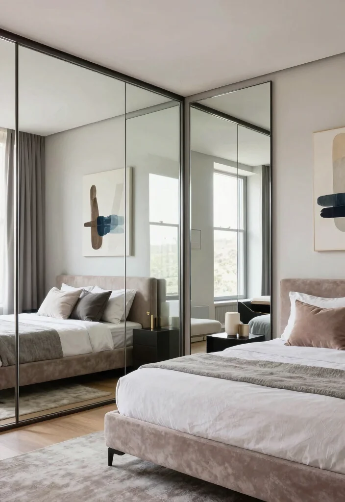 15 Bedroom Design With Window Ideas Bright Cozy Layouts - 7. Mirrored Windows to Amplify Light 1