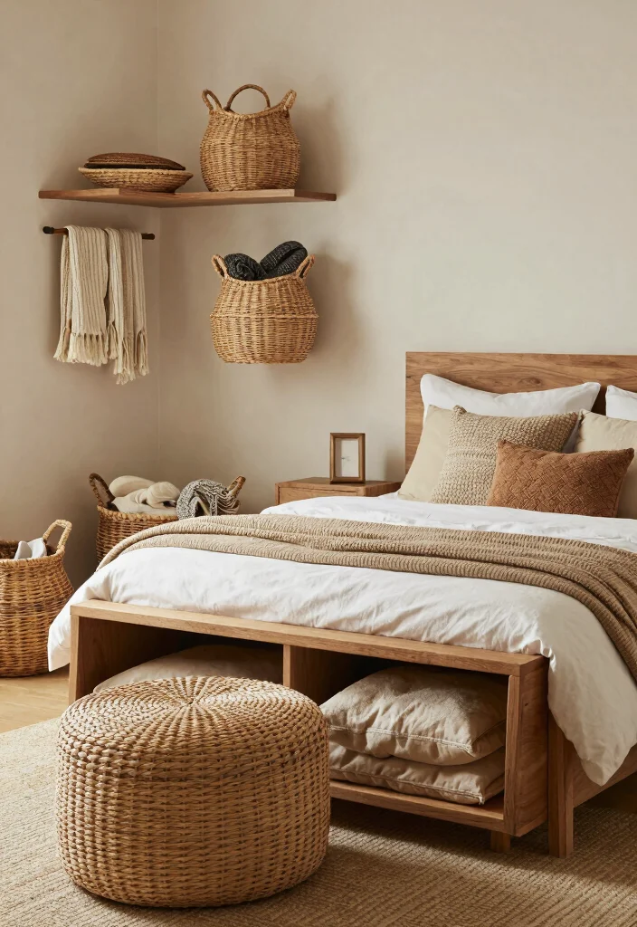 15 Bedroom Photoshoot Ideas: Instagram Aesthetic Looks - 12. Functional Decor Elements 1