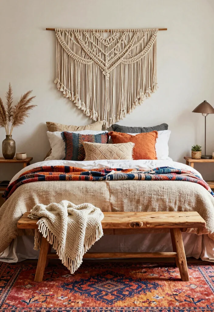 15 Bedroom Photoshoot Ideas: Instagram Aesthetic Looks - 2. Earthy Textures and Layers 1