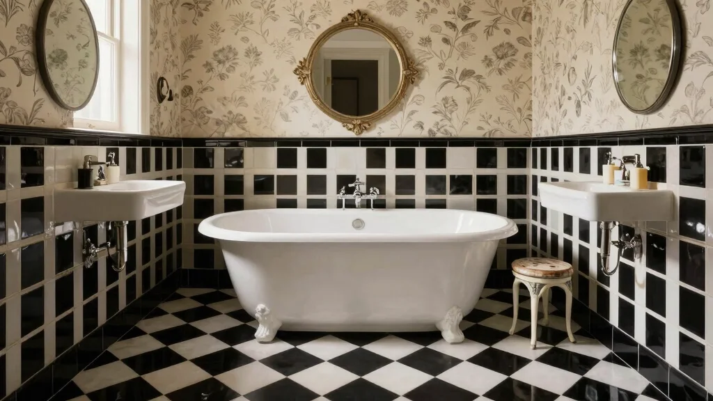 15 Checkered Bathroom Decor Ideas With Retro Style