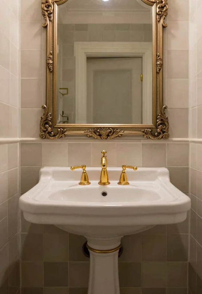 15 Checkered Bathroom Decor Ideas With Retro Style - 4. Retro Bathroom Fixtures 1