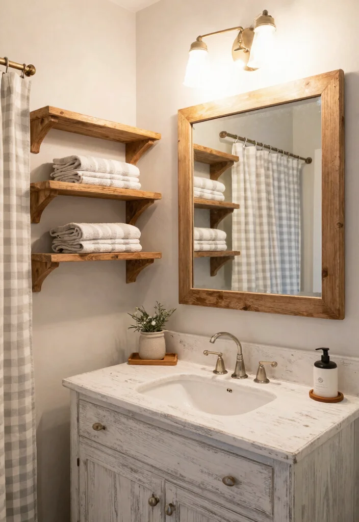 15 Checkered Bathroom Decor Ideas With Retro Style - 6. Farmhouse Bathroom Ideas 1