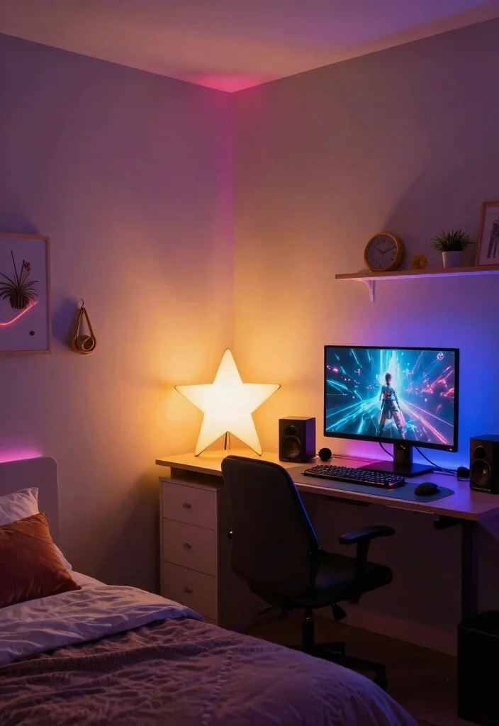 15 Club Roblox Bedroom Ideas: Fun Game Inspired Style - 4. Creative Lighting Solutions 1