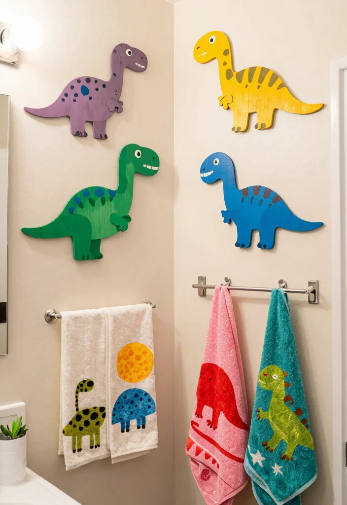 15 Dinosaur Bathroom Ideas Kids Will Love - 11. DIY Dinosaur Decor Projects 1