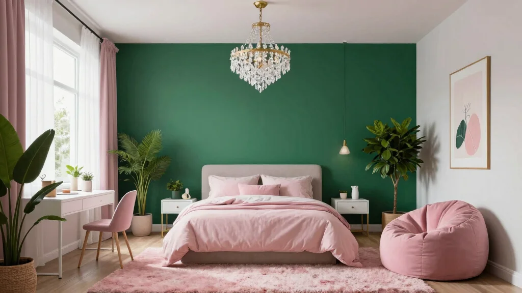 15 Emerald Green and Pink Bedroom Ideas: Bold Elegant Contrast