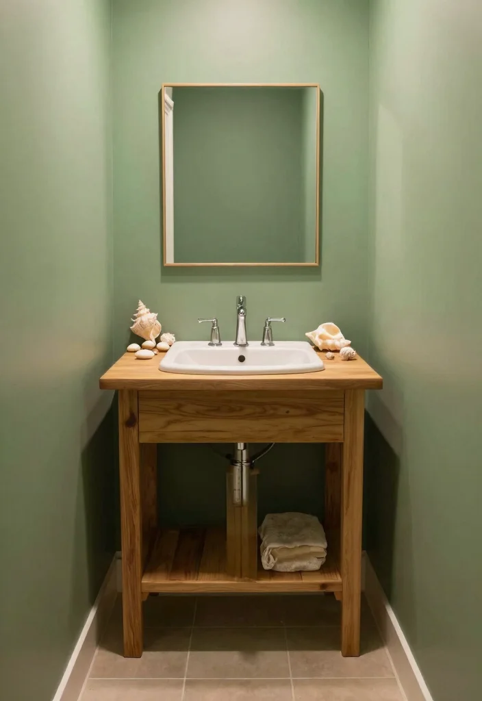 15 Green Small Bathroom Ideas With Fresh Style - 8. Nature-Inspired Color Schemes 1
