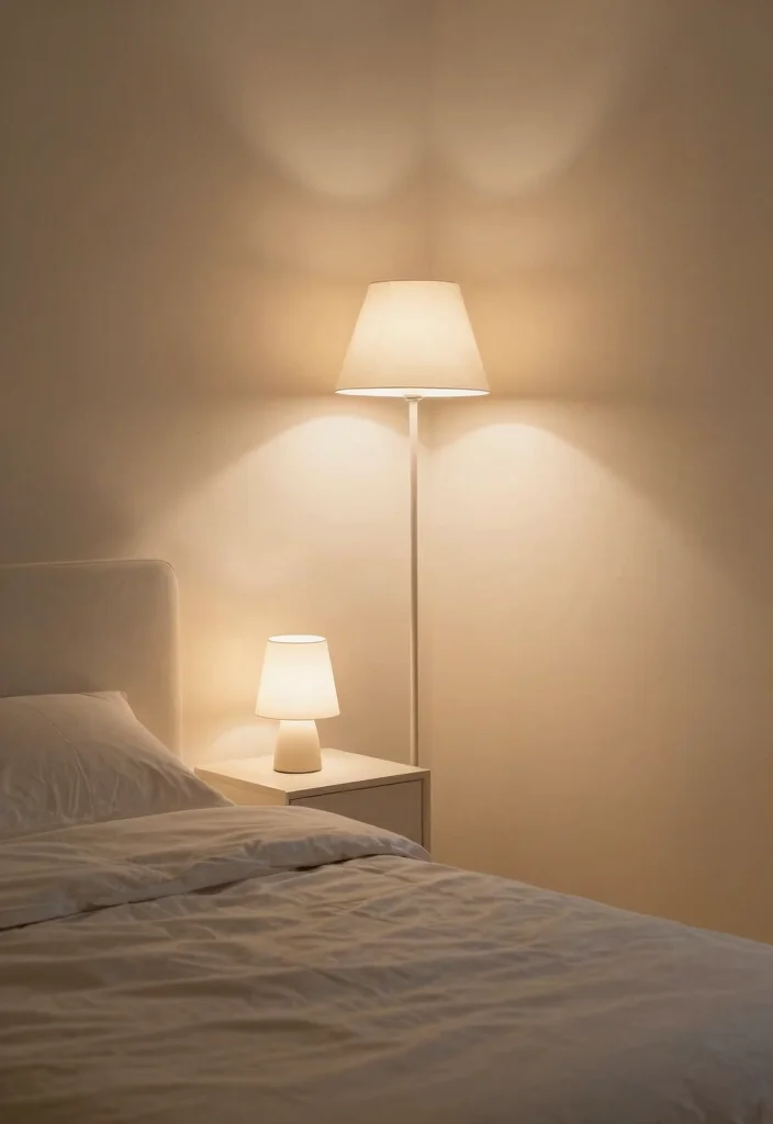 15 Malm Bedroom Ideas for a White, Clean, Minimal Look - 10. Soft Glow Lighting 1