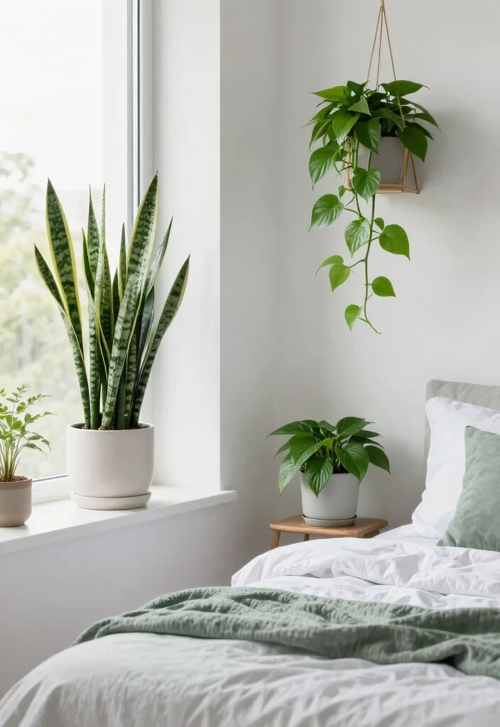 15 Malm Bedroom Ideas for a White, Clean, Minimal Look - 7. Greenery for Life 1