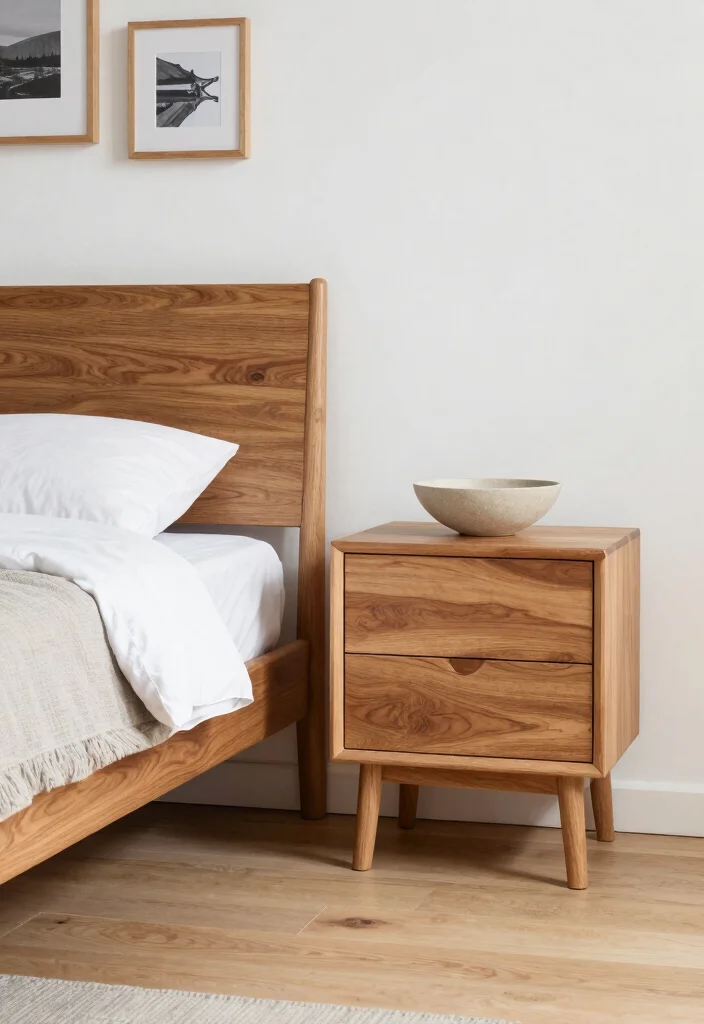 15 Malm Bedroom Ideas for a White, Clean, Minimal Look - 9. Warm Wood Accents 1