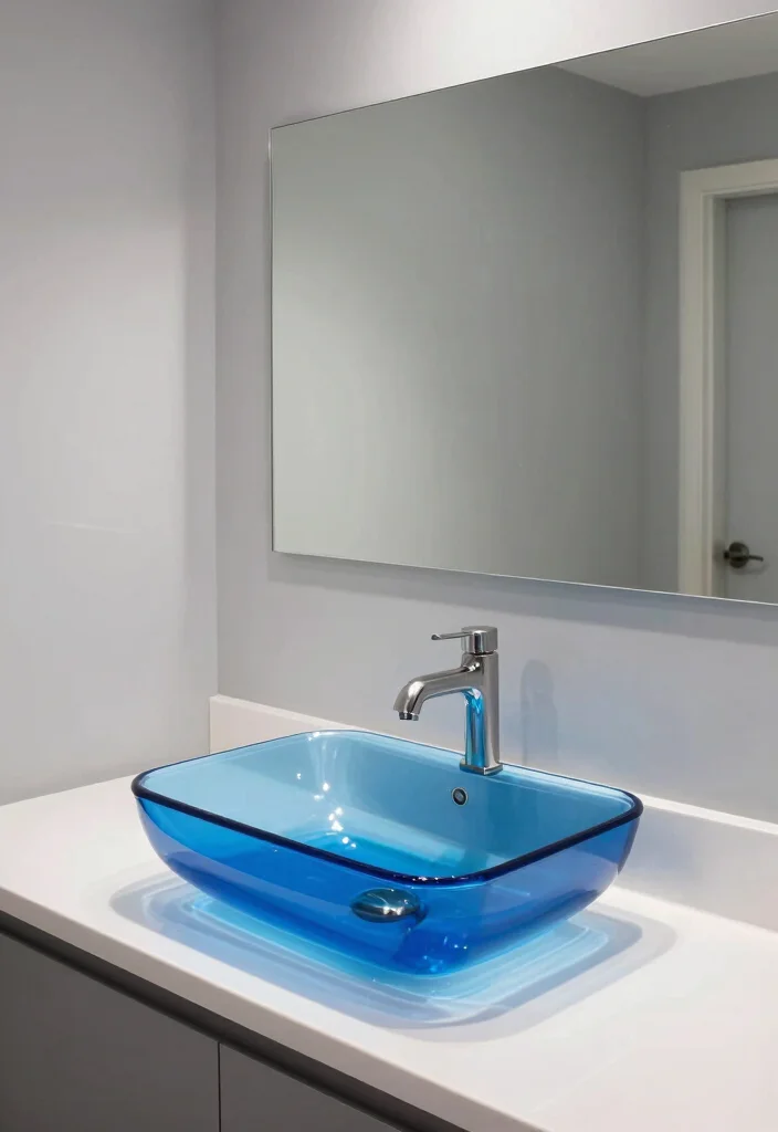 15 Small Bathroom Sink Ideas That Save Space - 12. Glass Sinks 1