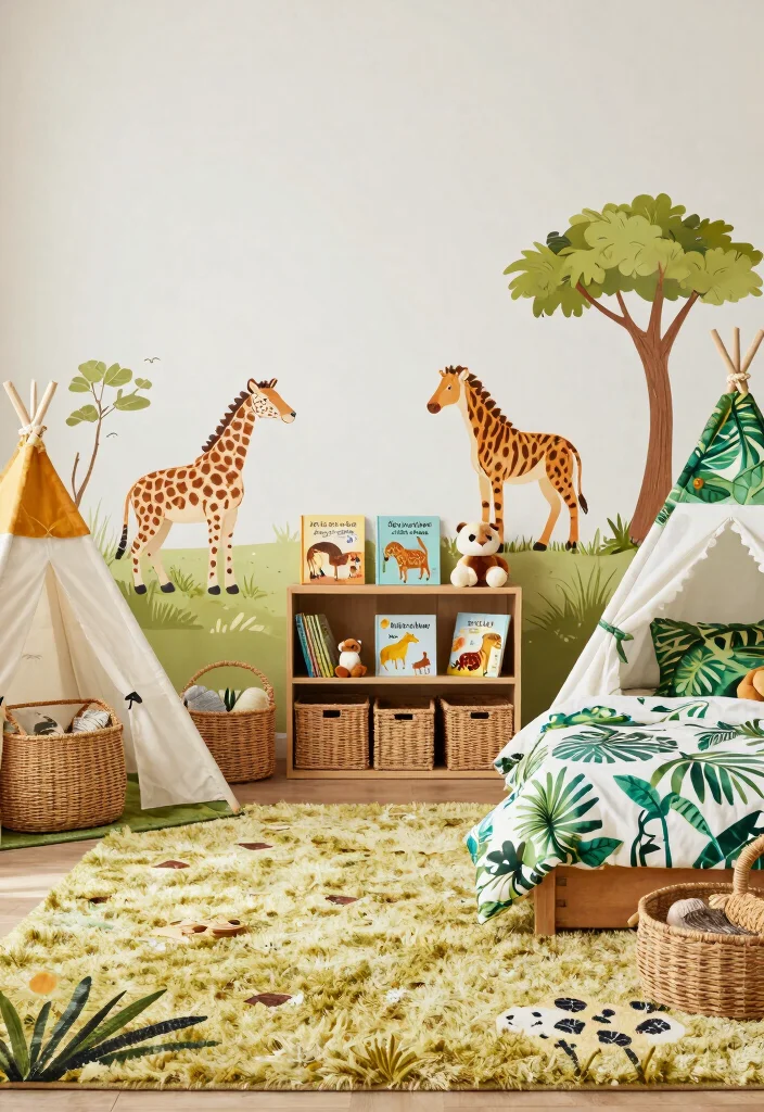 15 Small Kids Bedroom Ideas for Boys: Fun and Functional - 1. Adventure Awaits with a Safari Theme 1