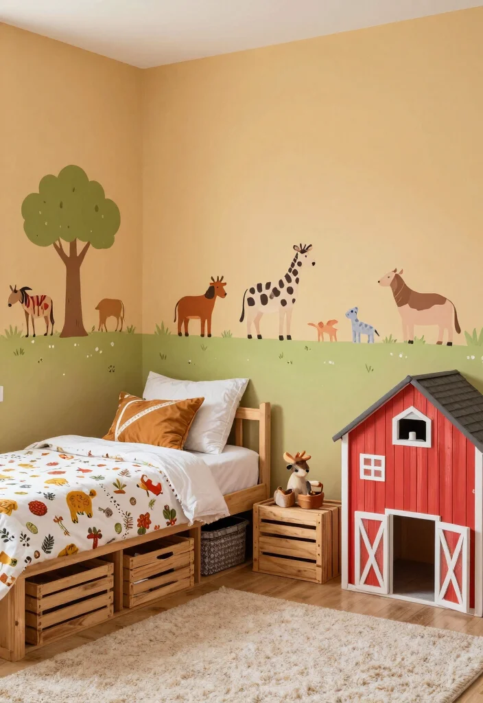 15 Small Kids Bedroom Ideas for Boys: Fun and Functional - 12. Farmyard Fun 1