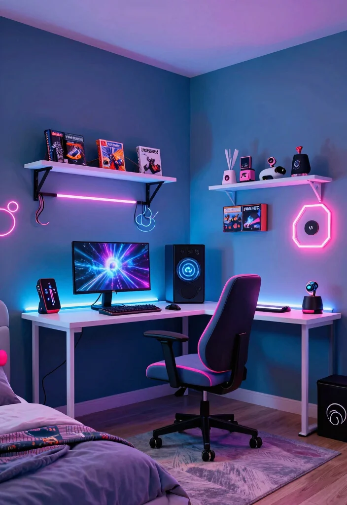 15 Small Kids Bedroom Ideas for Boys: Fun and Functional - 13. Tech-Savvy Sanctuary 1