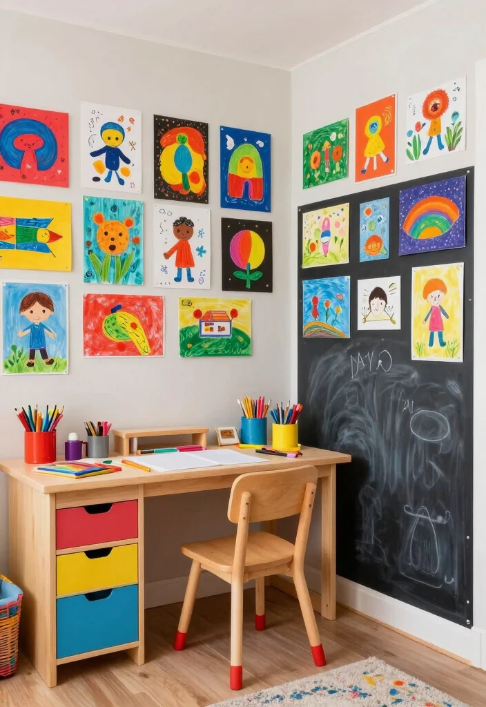 15 Small Kids Bedroom Ideas for Boys: Fun and Functional - 9. Artsy Creative Space 1