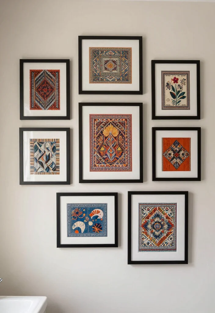 15 Turkish Bathroom Ideas With Spa Like Ambience - 12. Unique Wall Art 1