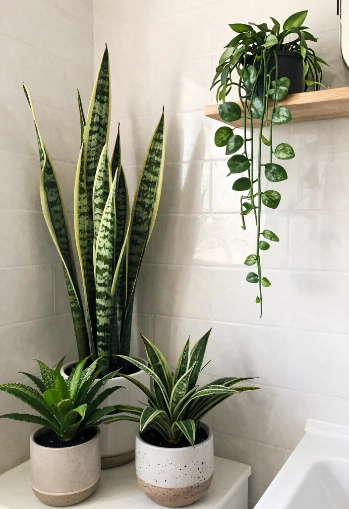 15 Turkish Bathroom Ideas With Spa Like Ambience - 6. Indoor Plants for Freshness 1