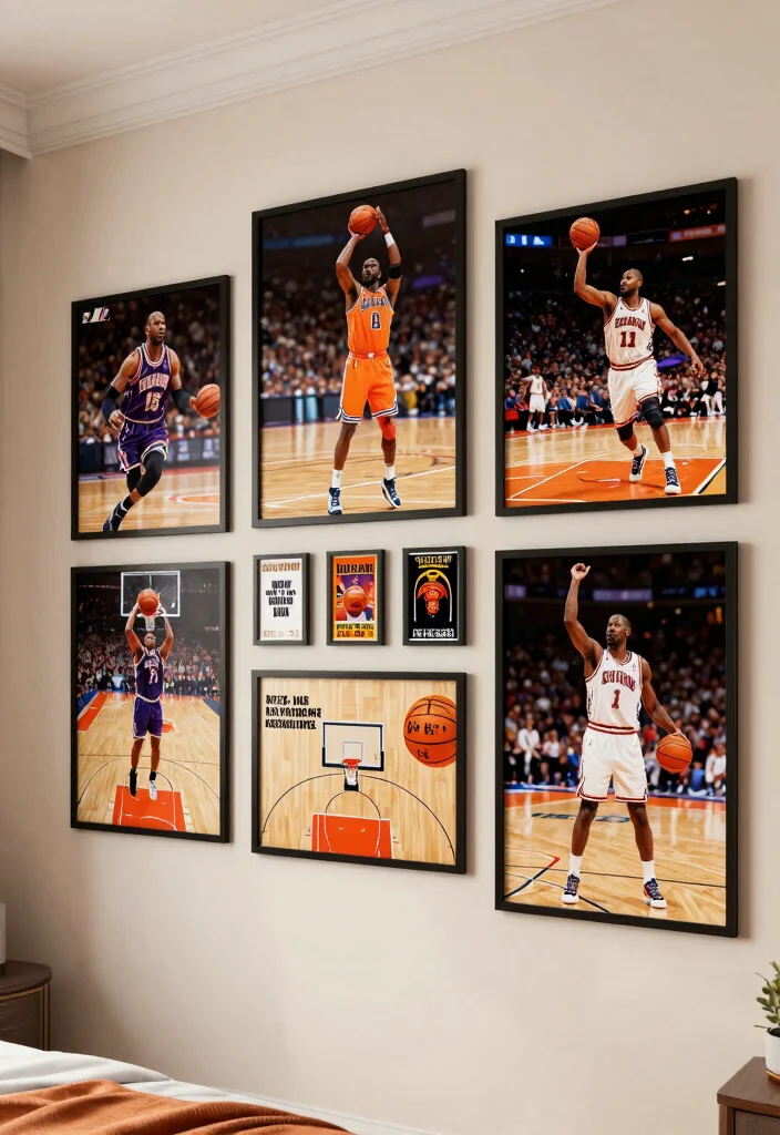 16 Basketball Bedroom Ideas for Boys Fun Sporty Style - 1. Basketball Wall Art 1