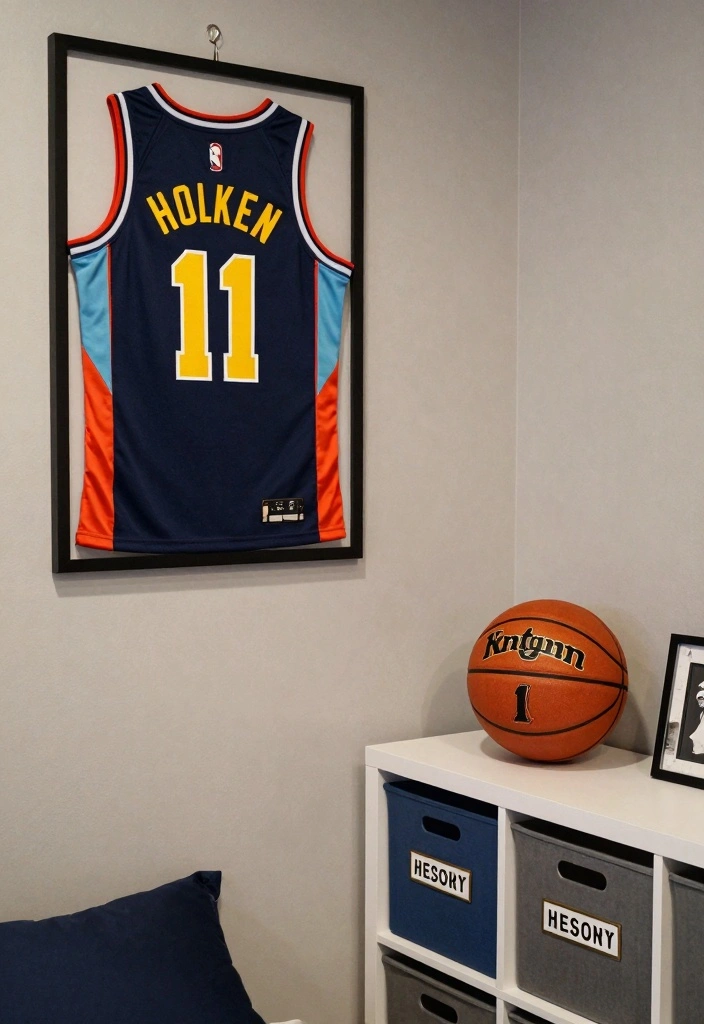 16 Basketball Bedroom Ideas for Boys Fun Sporty Style - 14. Personalized Basketball Gear 1