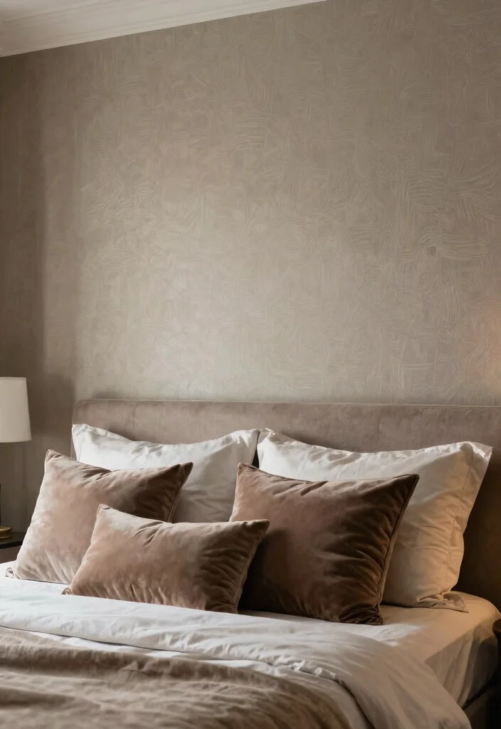 16 Bedroom Wallpaper Texture Seamless Ideas for Subtle Depth - 16. Smooth Textures for a Touch of Luxury 1
