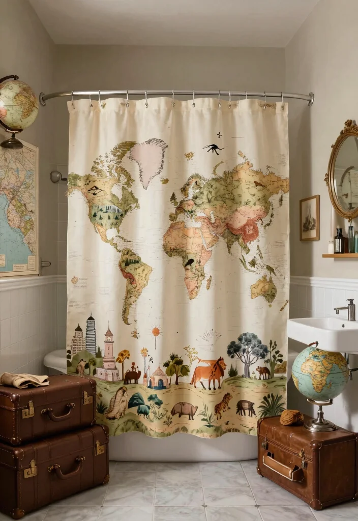 16 Boy Bathroom Ideas With Playful Themes - 16. World Explorer 1