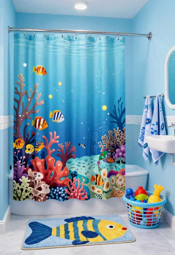 16 Boy Bathroom Ideas With Playful Themes - 2. Underwater Adventure 1