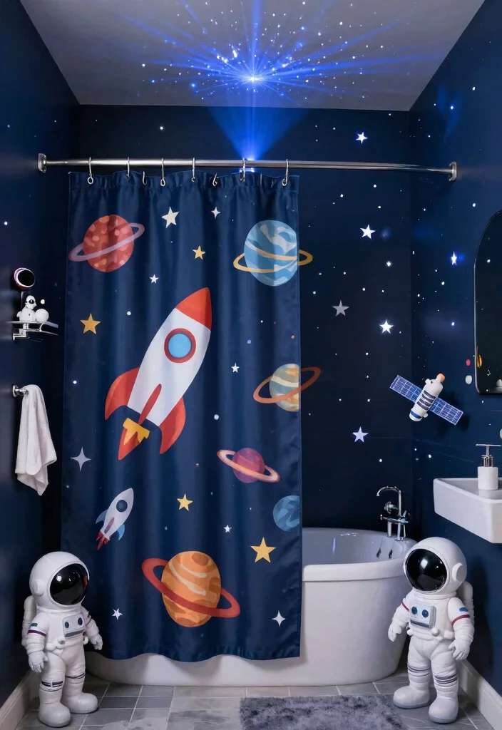 16 Boy Bathroom Ideas With Playful Themes - 3. Space Explorer's Retreat 1