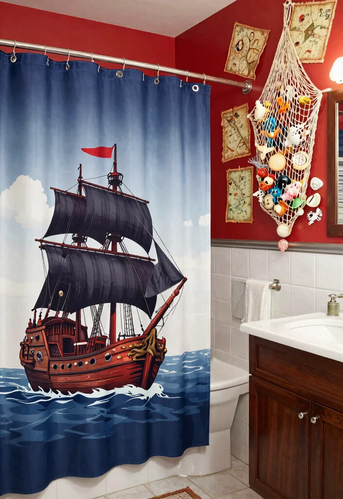 16 Boy Bathroom Ideas With Playful Themes - 7. Pirate Cove 1