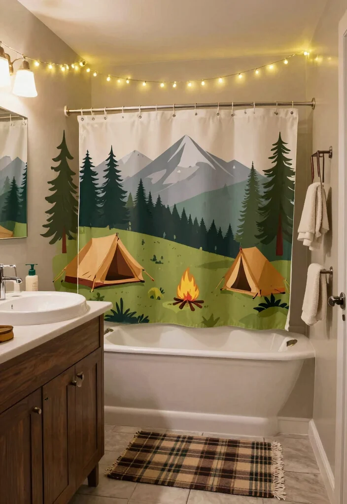 16 Boy Bathroom Ideas With Playful Themes - 9. Adventure Camp 1