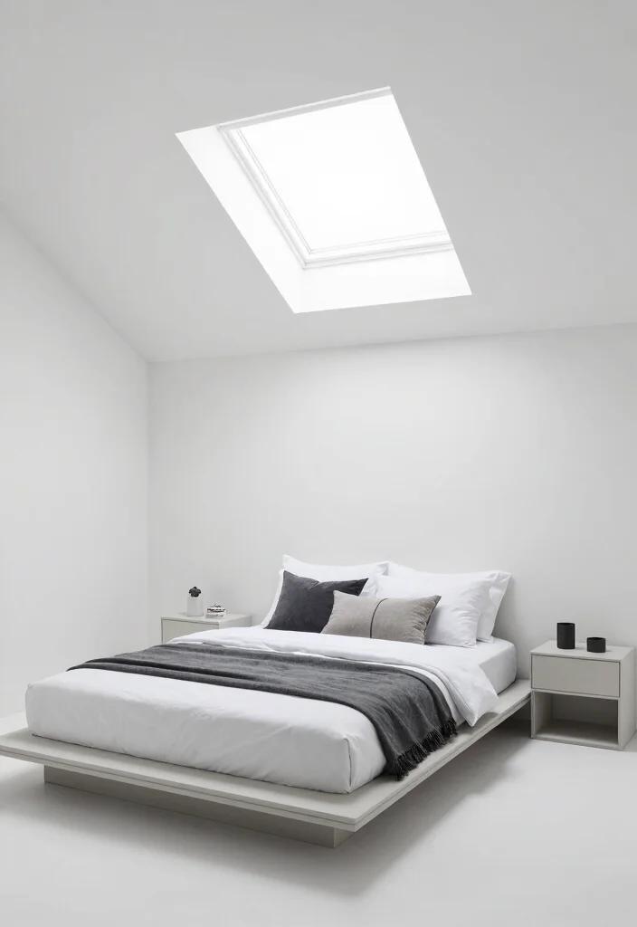 16 Dormer Bedroom Ideas for Sloped Ceiling Smart Layouts - 13. Sleek Modern Minimalism 1