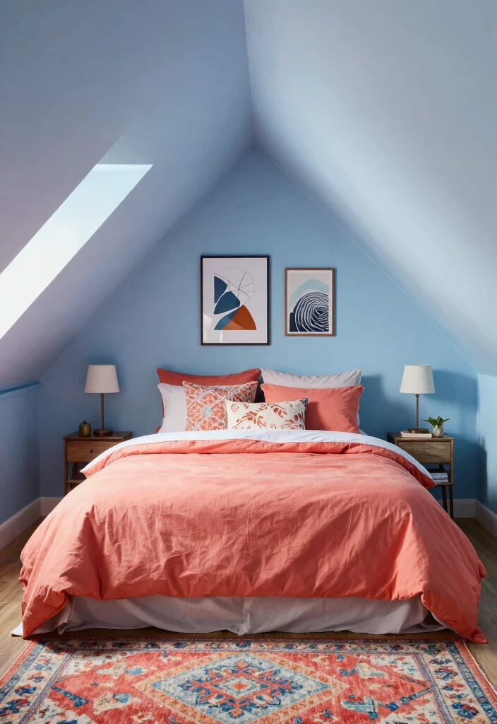 16 Dormer Bedroom Ideas for Sloped Ceiling Smart Layouts - 8. Creative Use of Color 1